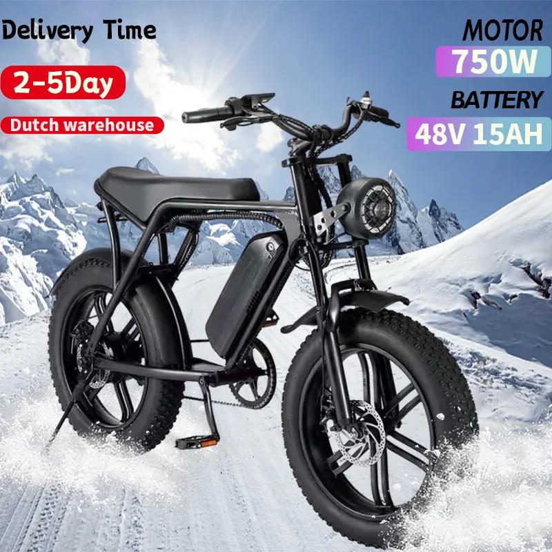 Ouxi 성인용 전기 자전거 팻 타이어, 오프로드 시티 e바이크, 20 인치, V8, 1000W, 48V, 50 km/h
